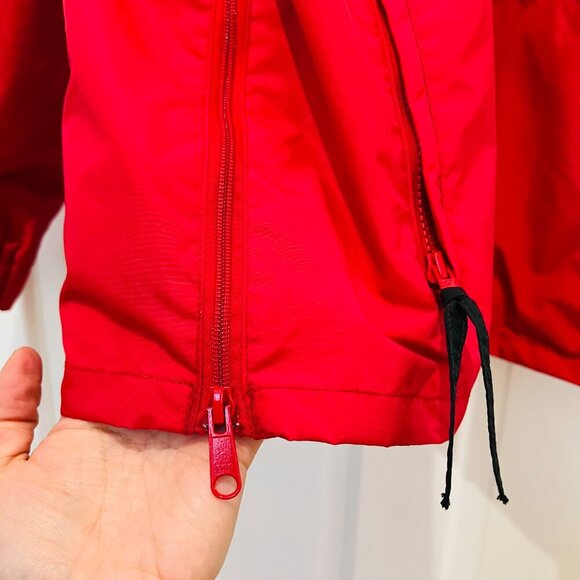 Vintage Colombia Pullover Anorak Jacket Coat Men’s L Red Blue Kangaroo Pocket - Picture 9 of 16